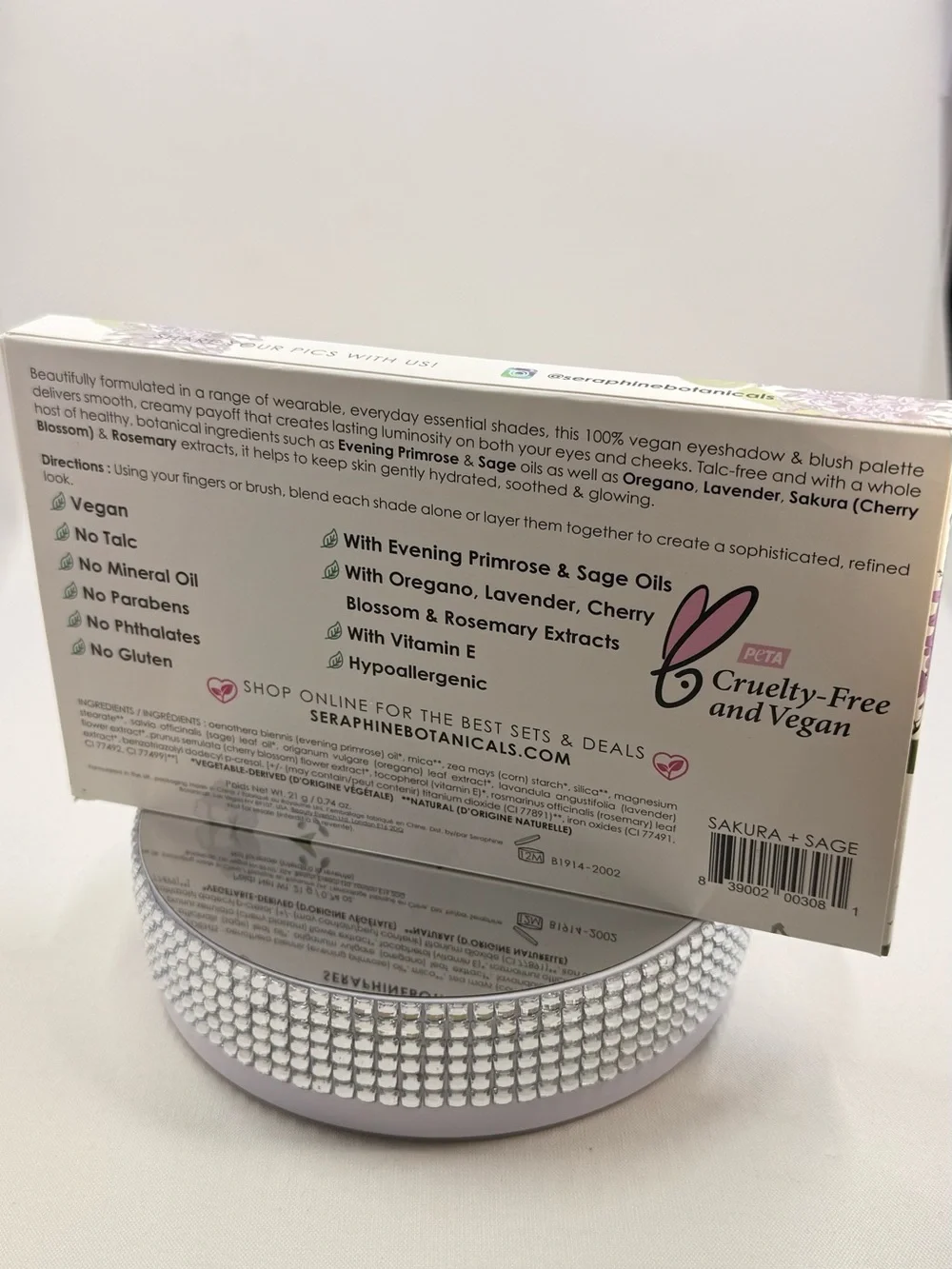 Sakura + Sage Vegan Eyeshadow & Blush Palette BNIB